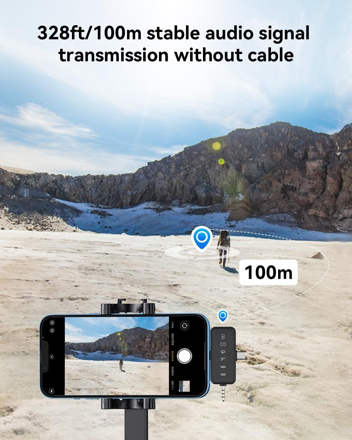 Versatile Wireless Microphone for YouTube, Tiktok, iPhone – 18H Portable Battery