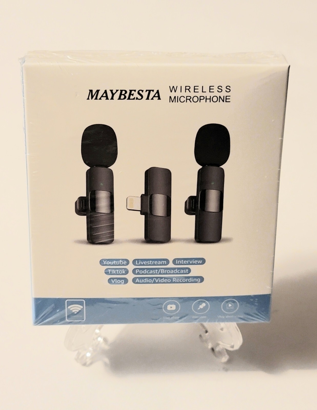Maybesta Professional Wireless Lavalier Lapel Microphone for iPhone/iPad, NEW!