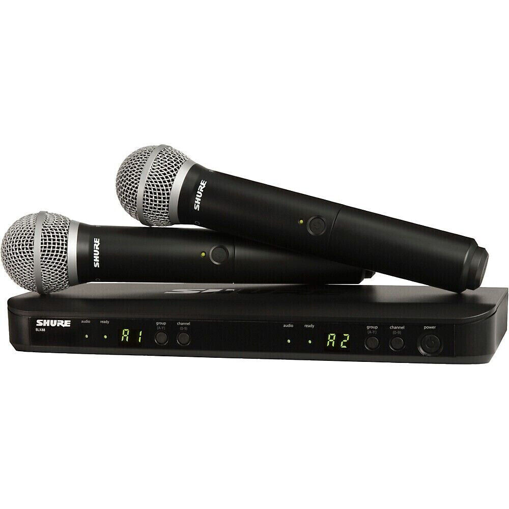 Shure BLX228-PG58 Dual Handheld Wireless Microphone System w2 PG58 Mics – H10