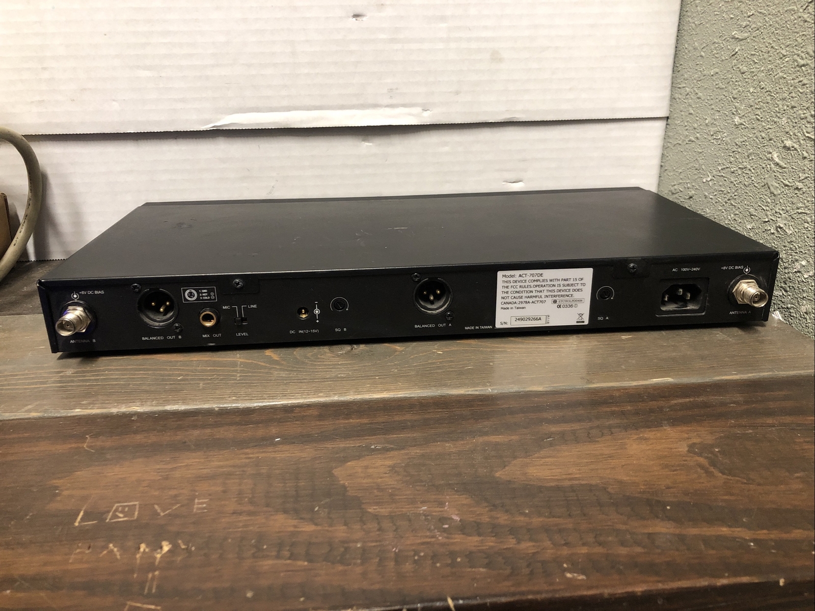 MiPro ACT-707DE Dual Channel Wireless Receiver Power Tested Only AS-IS