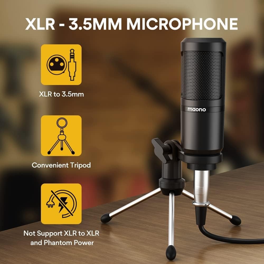 Audio Mixer & Microphone Set for Content Creation