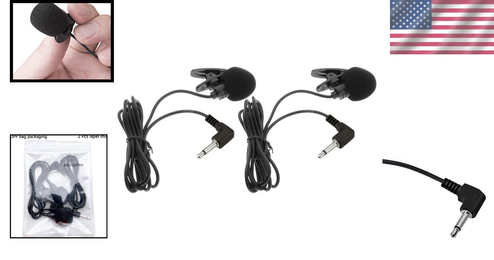 Durable Clip-On Lapel Microphone 2 pcs – Perfect for Amplifying Voice and Music