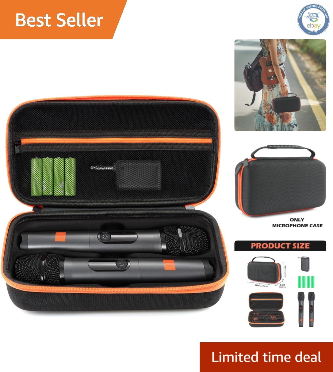 Elegant Wireless Microphone Case for JB-L Dual Mic System – Portable & Durable