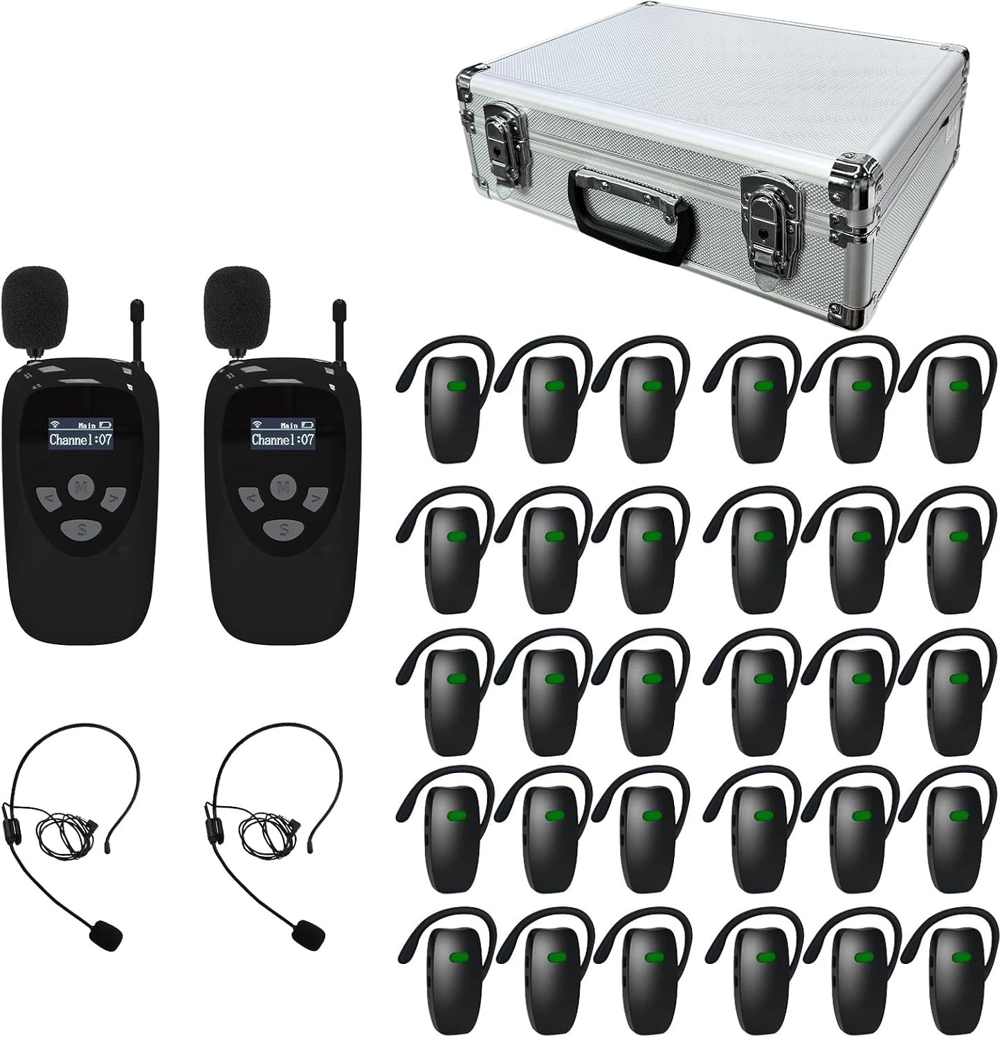 PANDAAR TT6 Wireless Tour Guide System with 30-Slot Charger, 200M Range