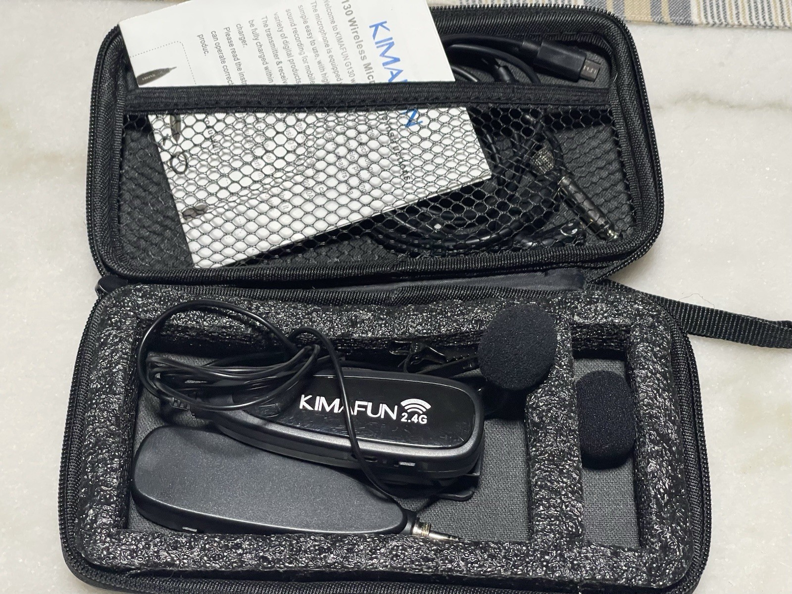 KIMAFUN G130 Wireless Lavalier Microphone System 2.4G Hands Free