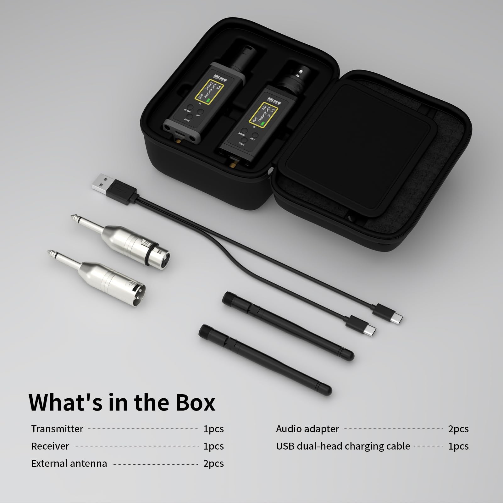 UHF Wireless XLR Transmitter and Receiver Dual Antennas 470ft Range F30