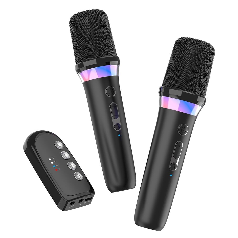 Car Karaoke Microphone,Dual Handheld Rechargeable Dynamic Microphone with 3.5…