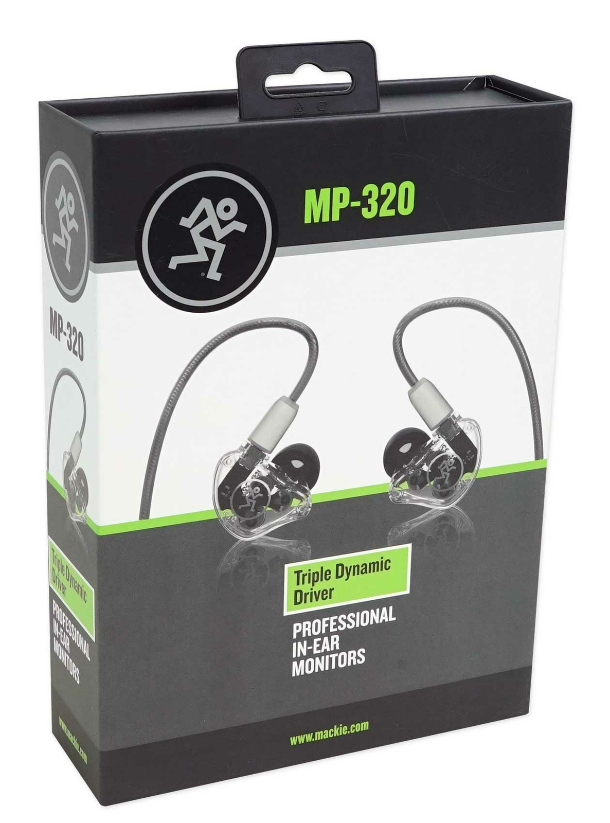 Mackie MP-320 Triple Dynamic Driver Professional In-Ear Monitors+Hard Case
