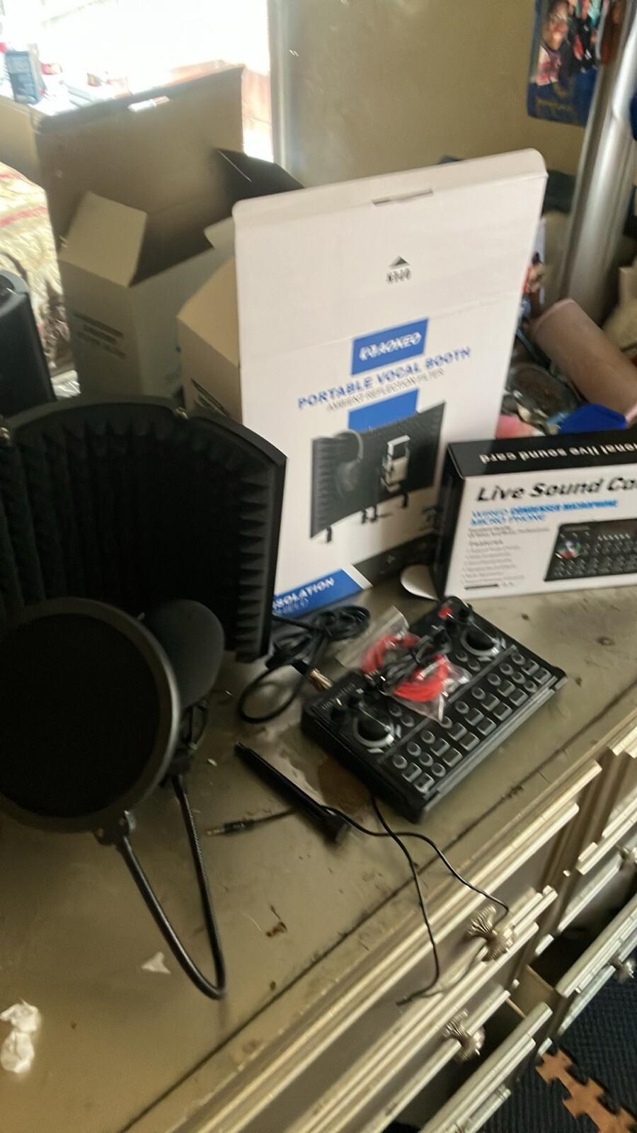 Vocal Booth And Live Sound Card
