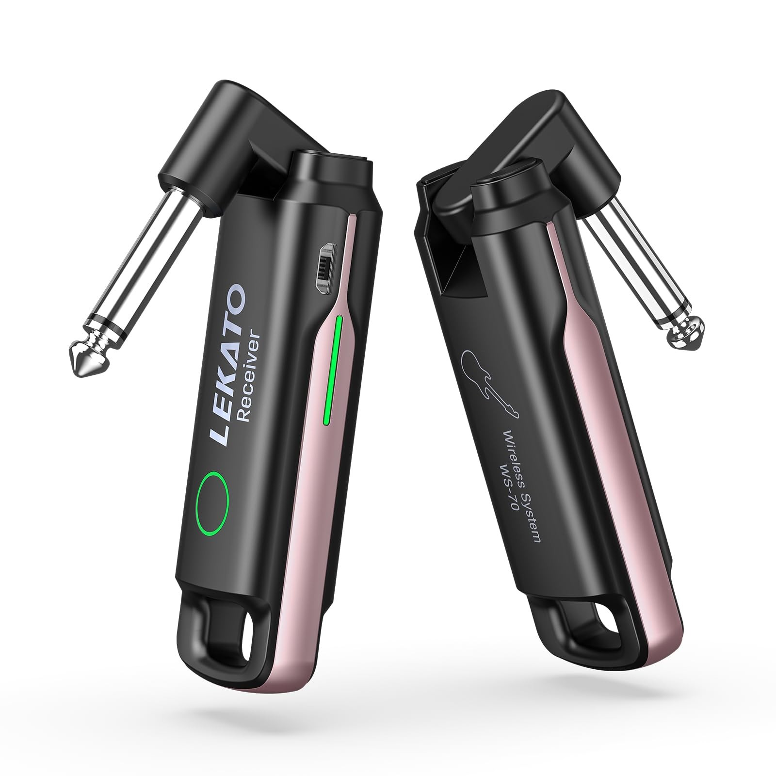LEKATO Wireless Guitar System UHF Transmitter Receiver Rechargeable Audio Wi…