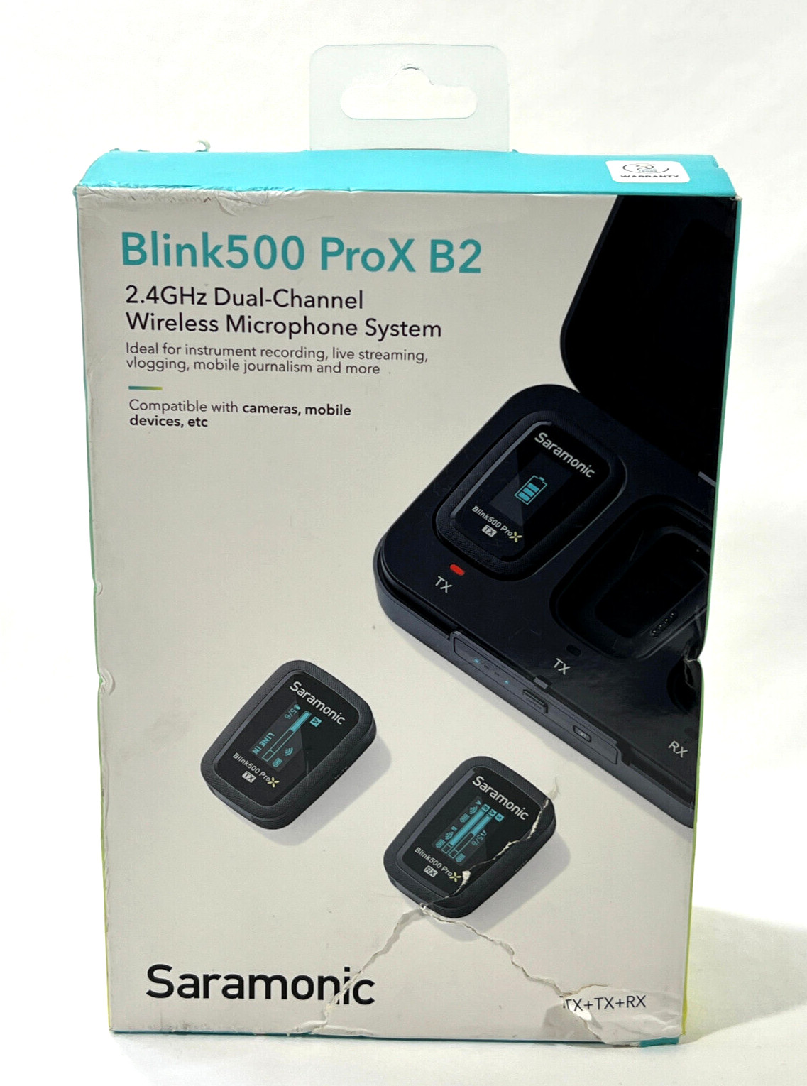 Saramonic Blink500 ProX B2 Clip-On Wireless Microphone System – Black