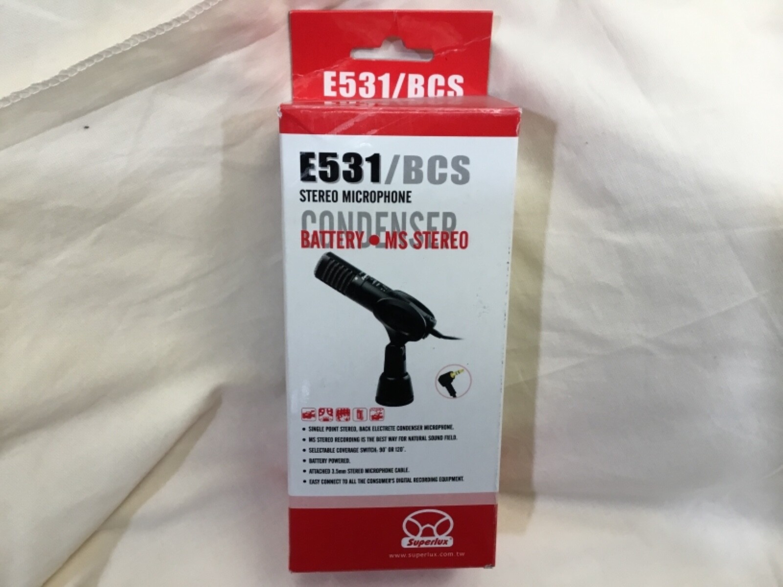 *BRAND NEW* Superlux E531/BCS Stereo Condenser Microphone Battery MS Stereo