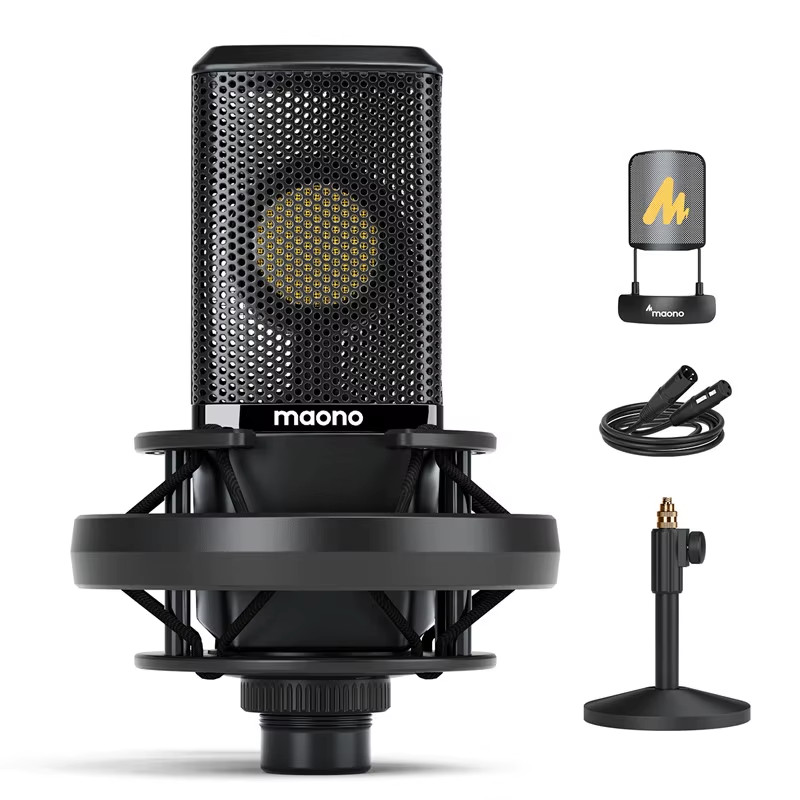 PM500T XLR Condenser Microphone 34mm Large Diaphragm Microphone Cardioid Studio