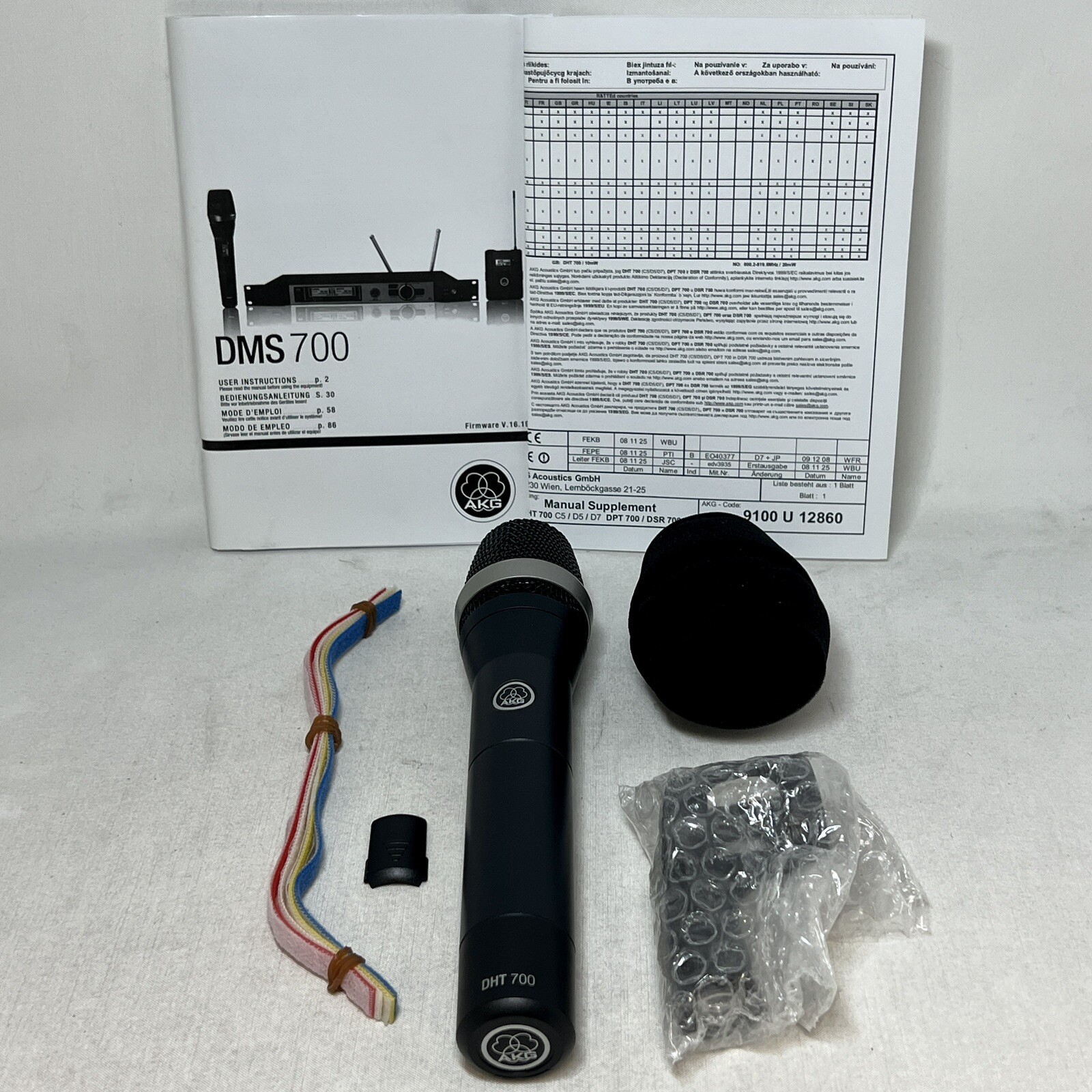 AKG DHT700 DHT 700 Digital Wireless Handheld Transmitter Band 1 w D5 Capsule