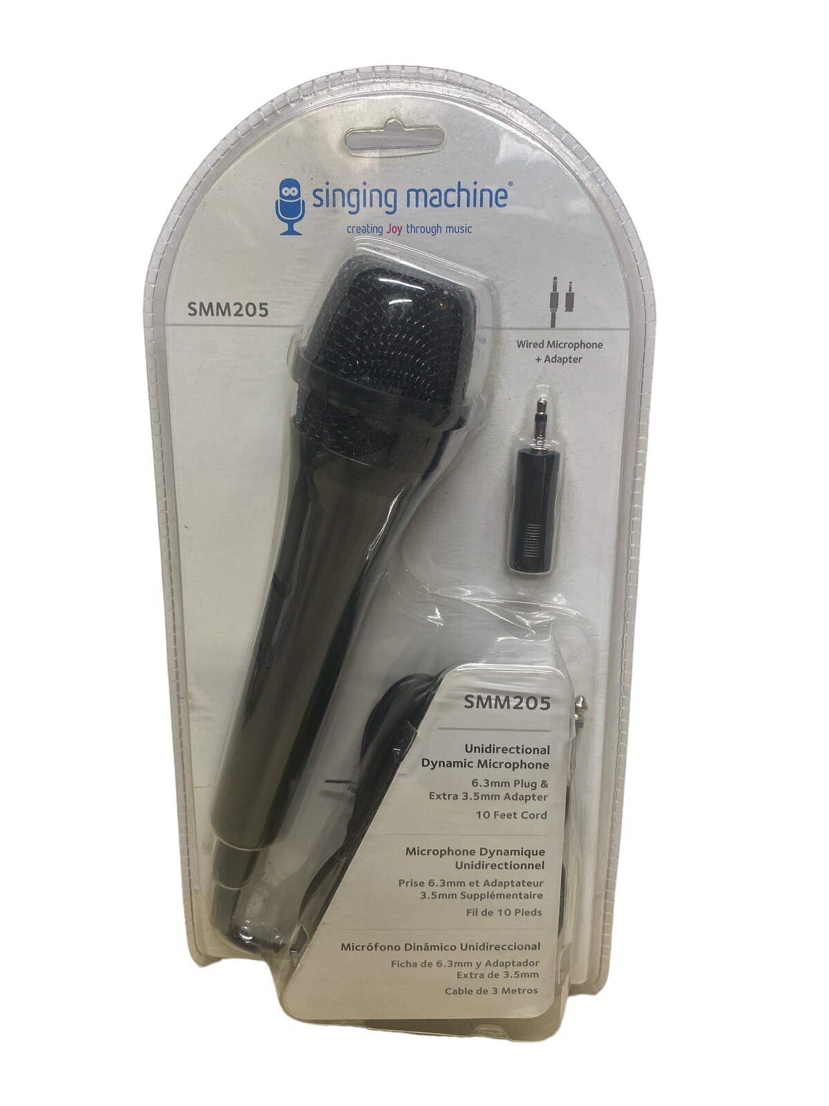 Singing Machine SMM-205 Unidirectional Dynamic Microphone with 10 Ft.