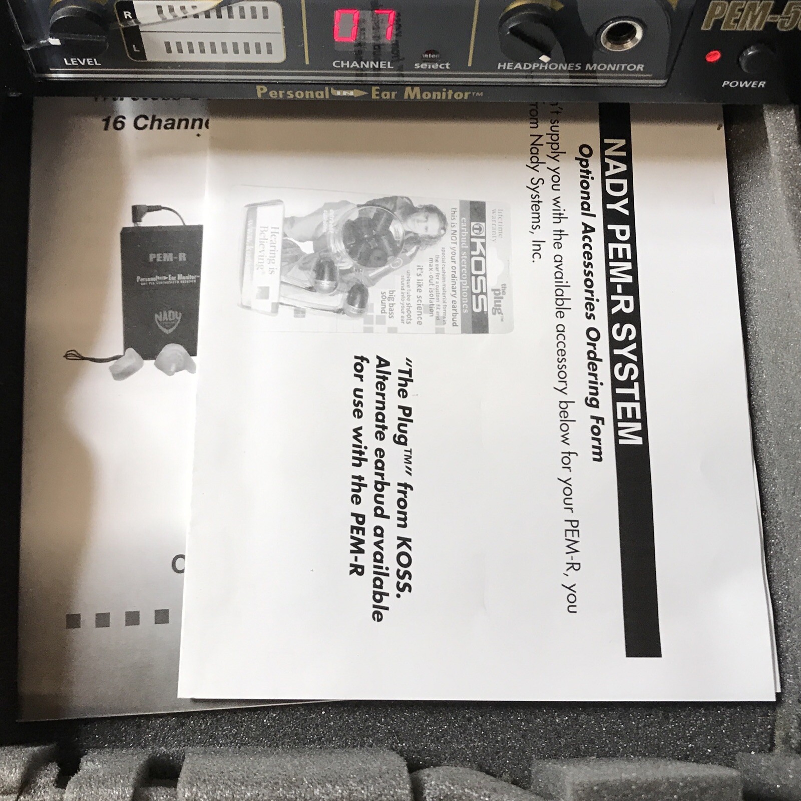 Nady Pem-500 In Ear Monitor Transmitter For Musicians. NO EAR PIECE/RECEIVER