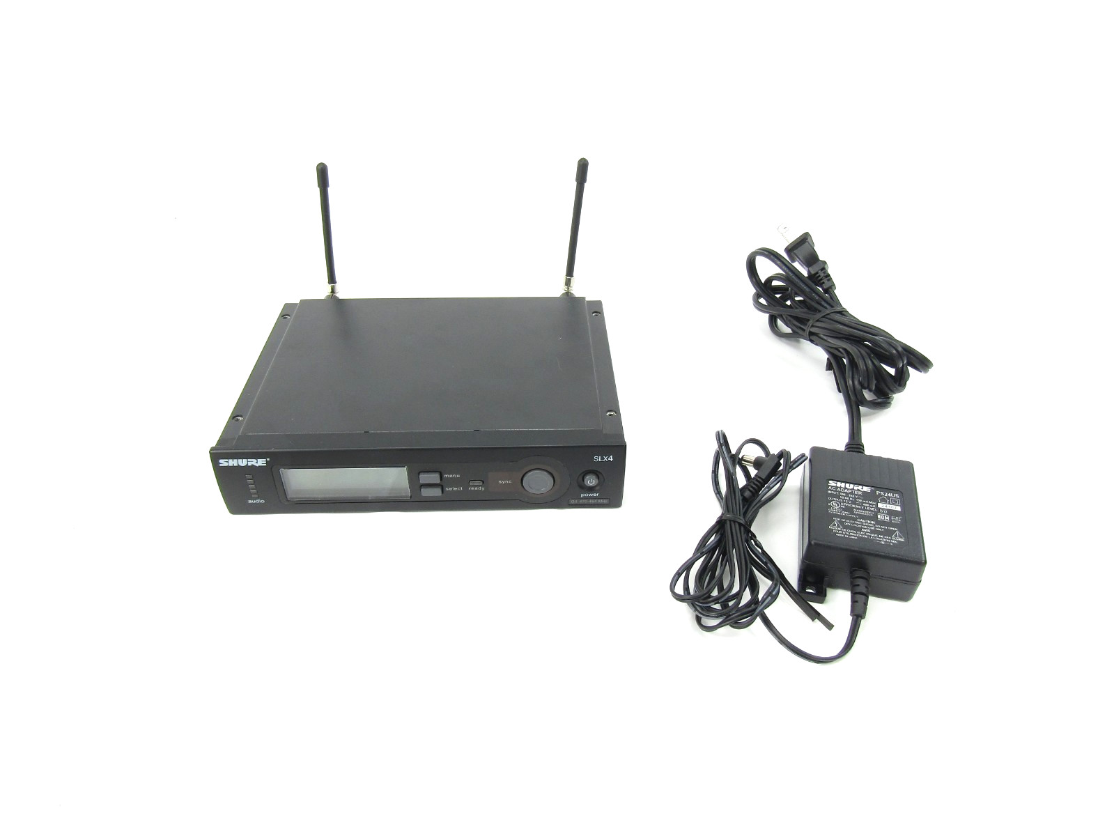 Shure SLX4 Wireless Receiver w/ AC Adapter & Antenna – Freq.: G4 470-494 MHz