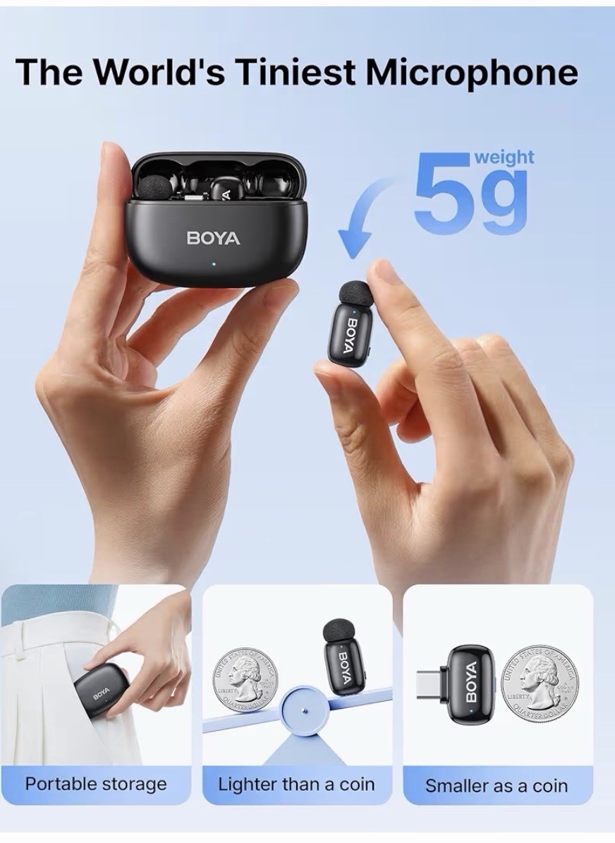 BOYA mini 2 Wireless Lavalier Microphones