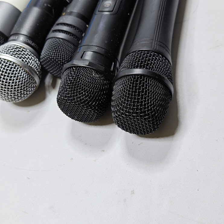 Lot of 10 Used Microphones, Various Colors & Models, No Packaging