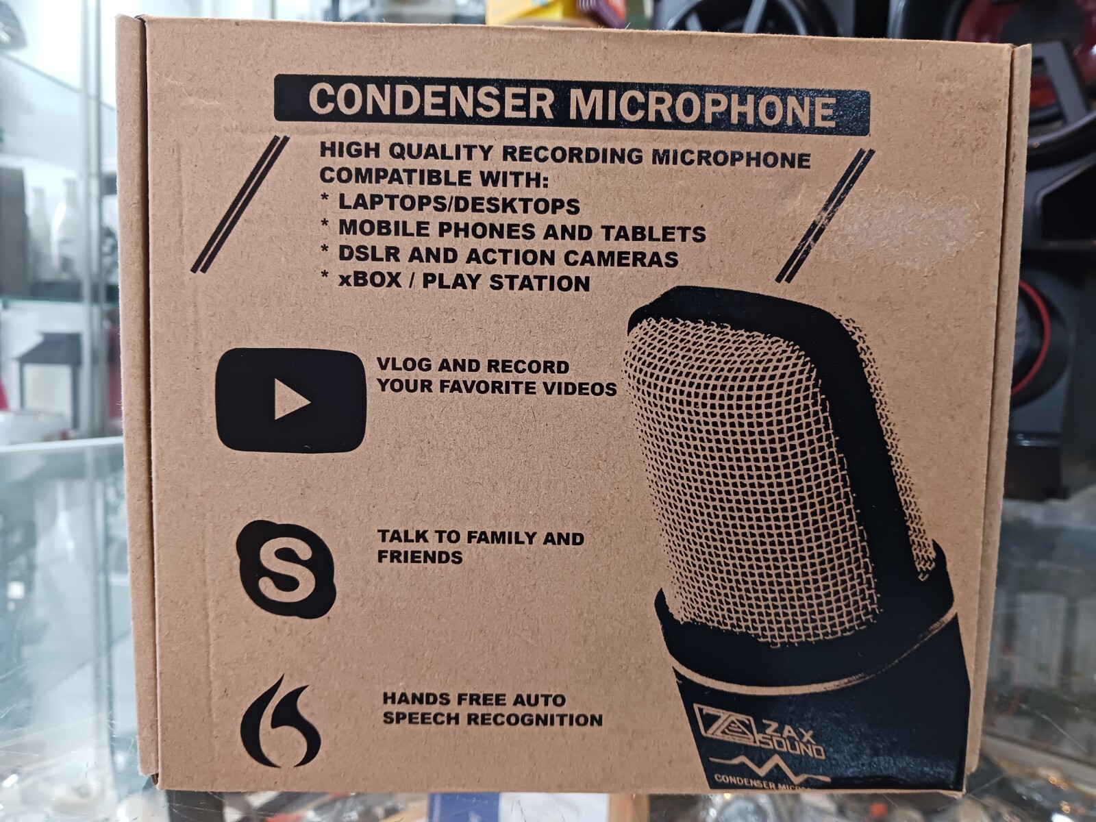 ZAXSOUND HIGH QUALITY CONDENSER MICROPHONE FOR PC LAPOTOP iPHONE iPAD ANDROID !