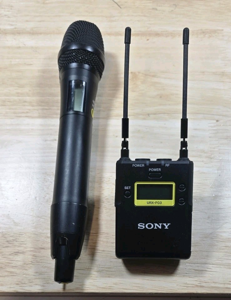 Sony URX-P03,Receiver ch 42/51 and a Sony UTX-M03 hand held mic Transmitter