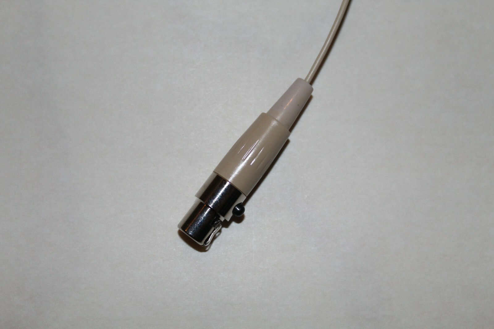 Beige Double Earhook Headset Microphone for Shure Wireless-TA4F 4pin mini XLR