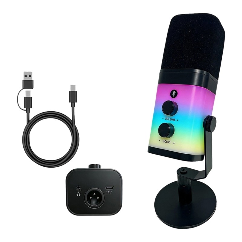 Multifunctional USB XLR Gaming Mic With Mute Button For Online Meetings