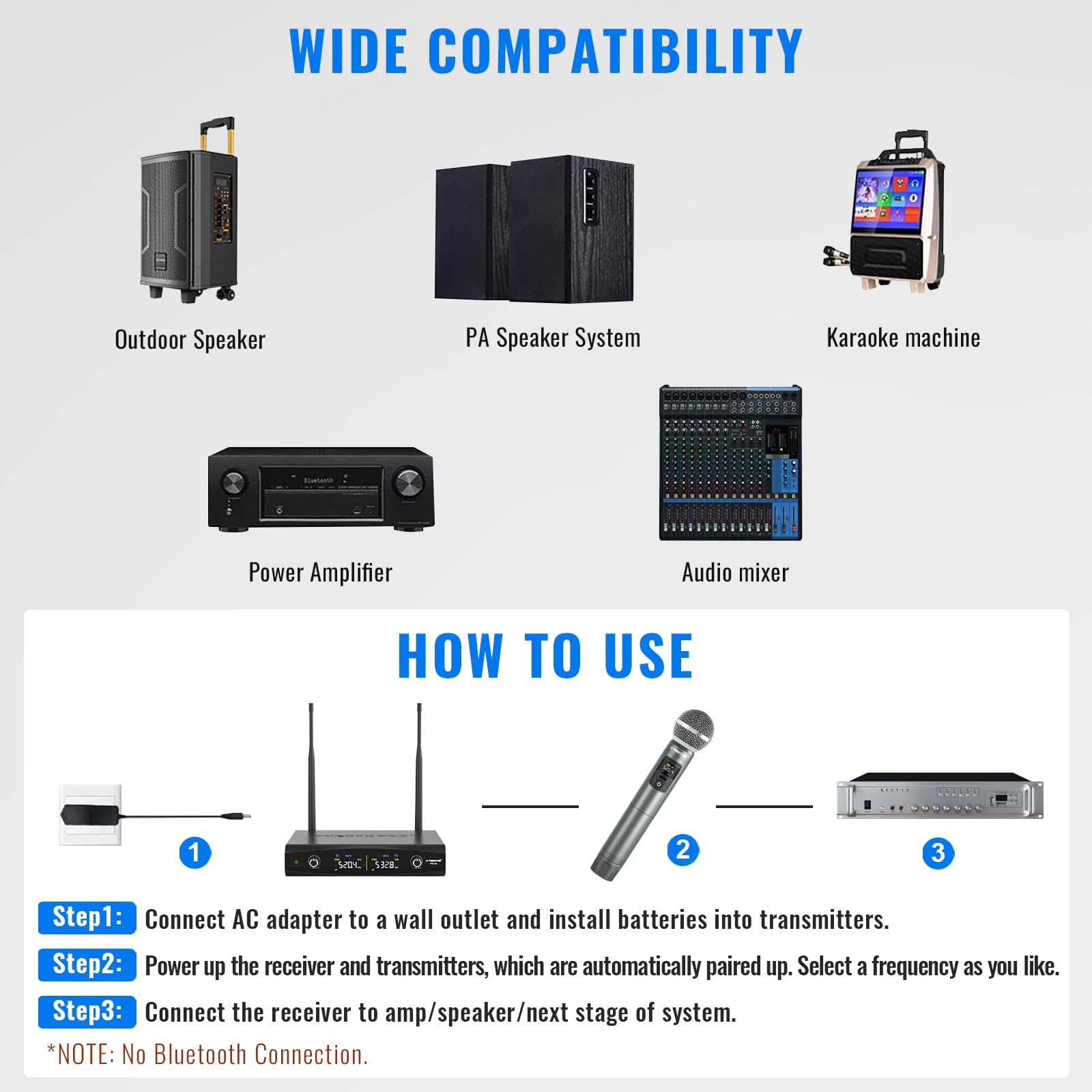 Phenyx Pro Wireless Microphone System, Metal 12.72″ x 14.02″ x 3.31″, Black