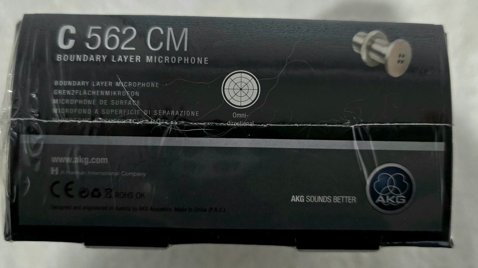 AKG C 562 CM Boundary Layer Microphone Brand-new. Sealed in Box