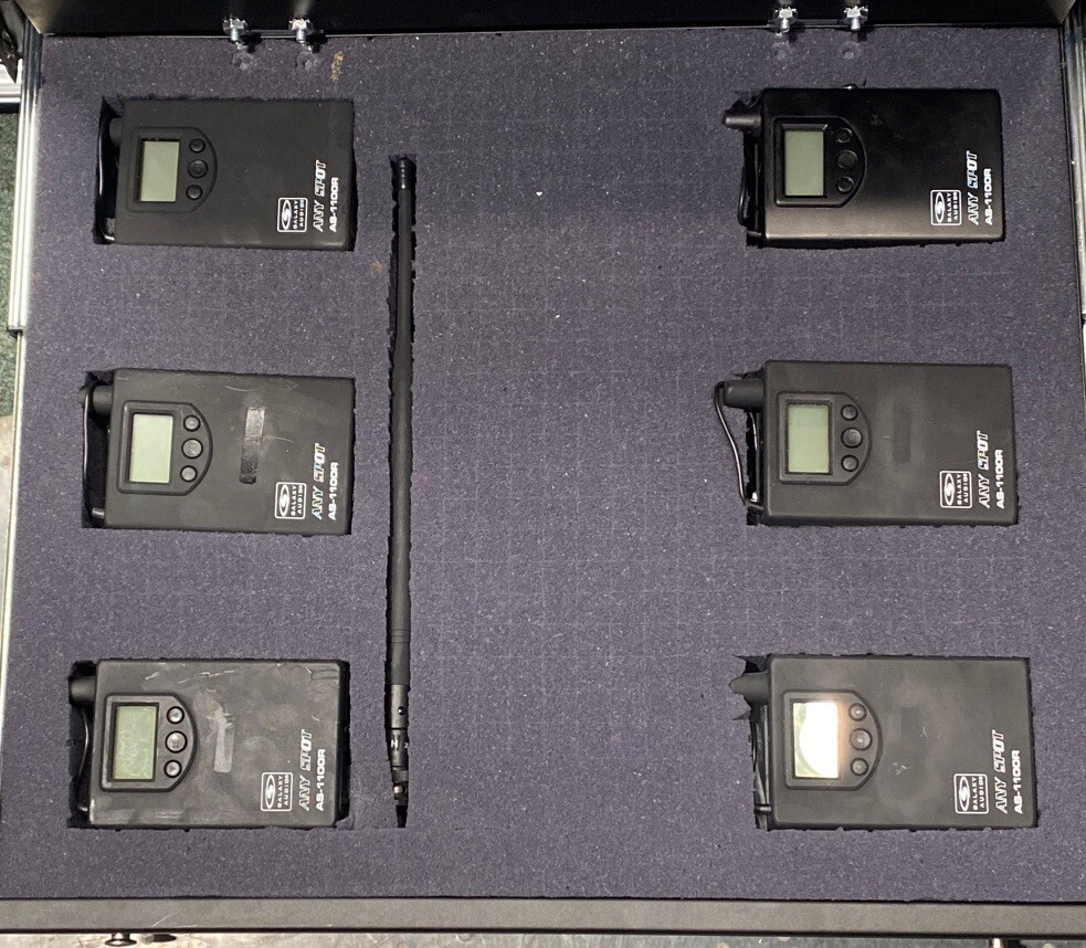 Galaxy Audio Any Spot AS-1100T & 6 X AS-1100R Wireless Personal Monitor EXCELLEN
