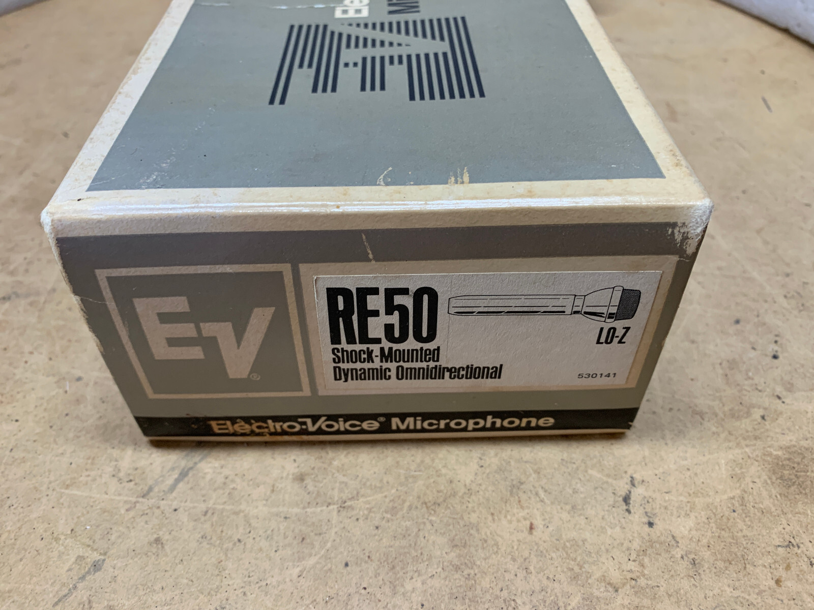ELECTRO VOICE RE50 USA MICROPHONE PAPER BOX/ORIGINAL/VINTAGE/CLASSIC/MAKE OFFER!
