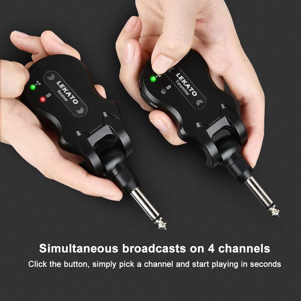 5.8GHz Wireless Guitar System with 220° Rotatable Plug for Versatile Use