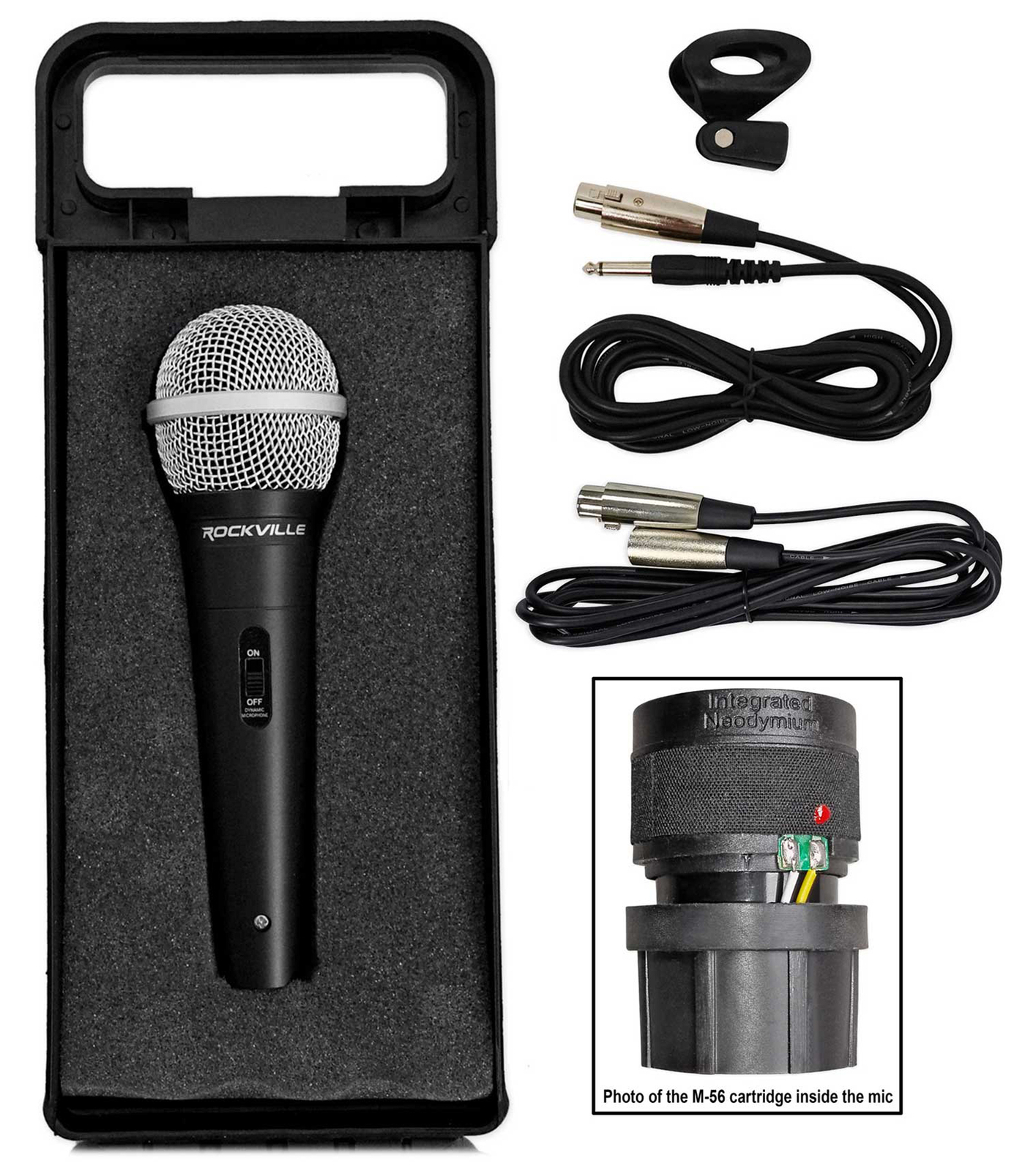 Rockville RMC-XLR Metal Handheld Wired Microphone Mic For Church Sound Systems