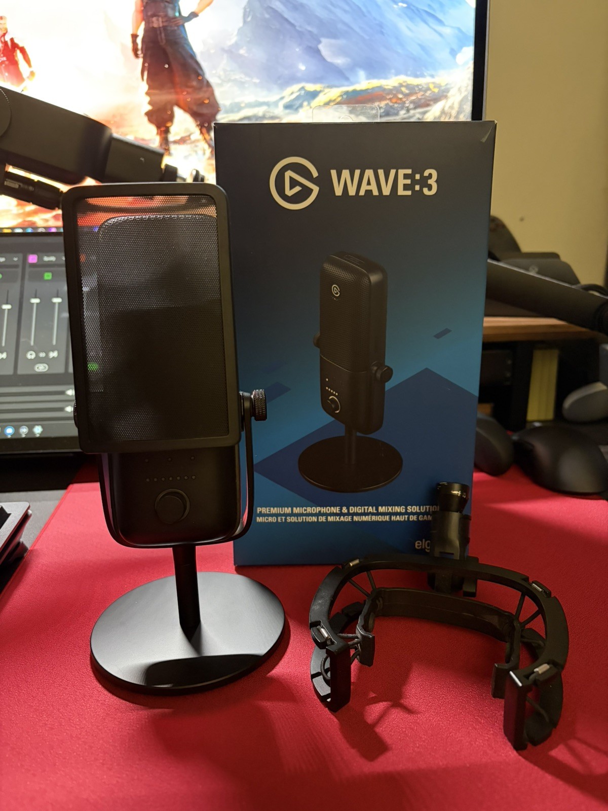 Elgato Wave 3 – USB-C Condenser Microphone With Pop Filter & Shock Mount