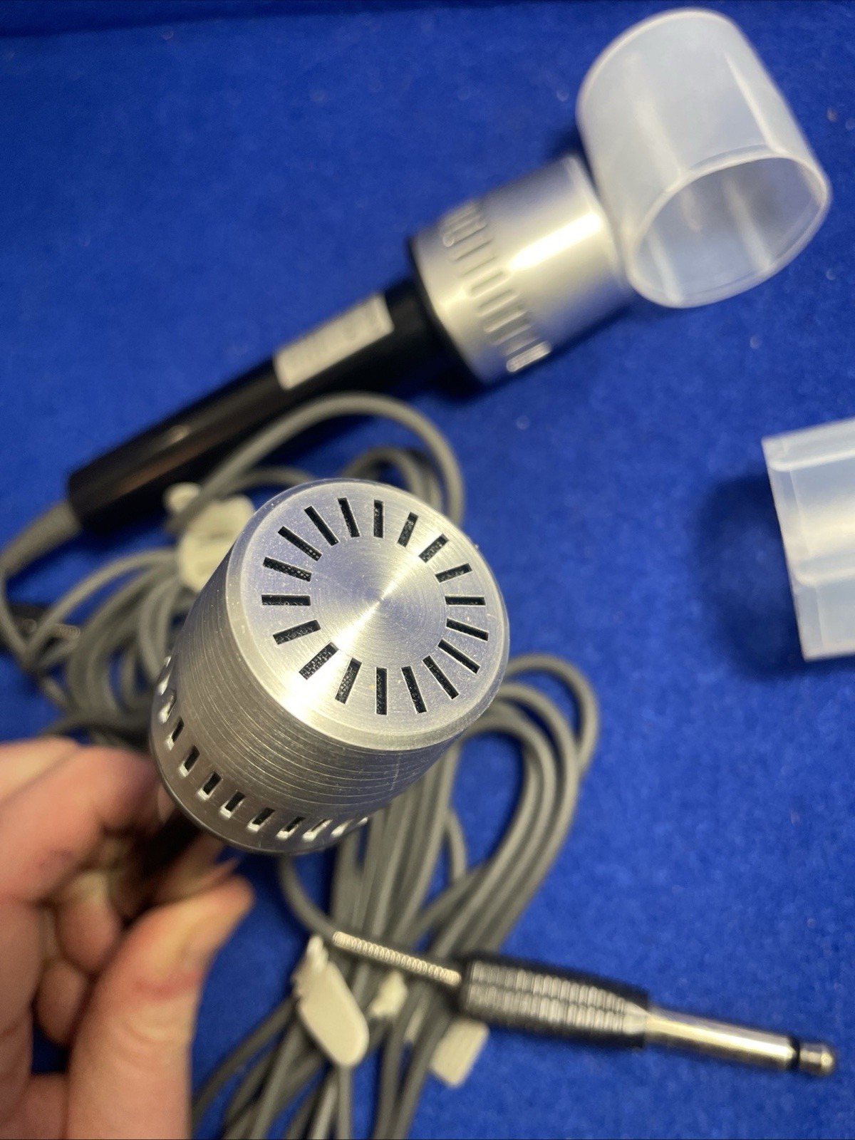 2X VINTAGE SONY F-26 CARDIOID DYNAMIC MIC LOW AMP. MICROPHONE