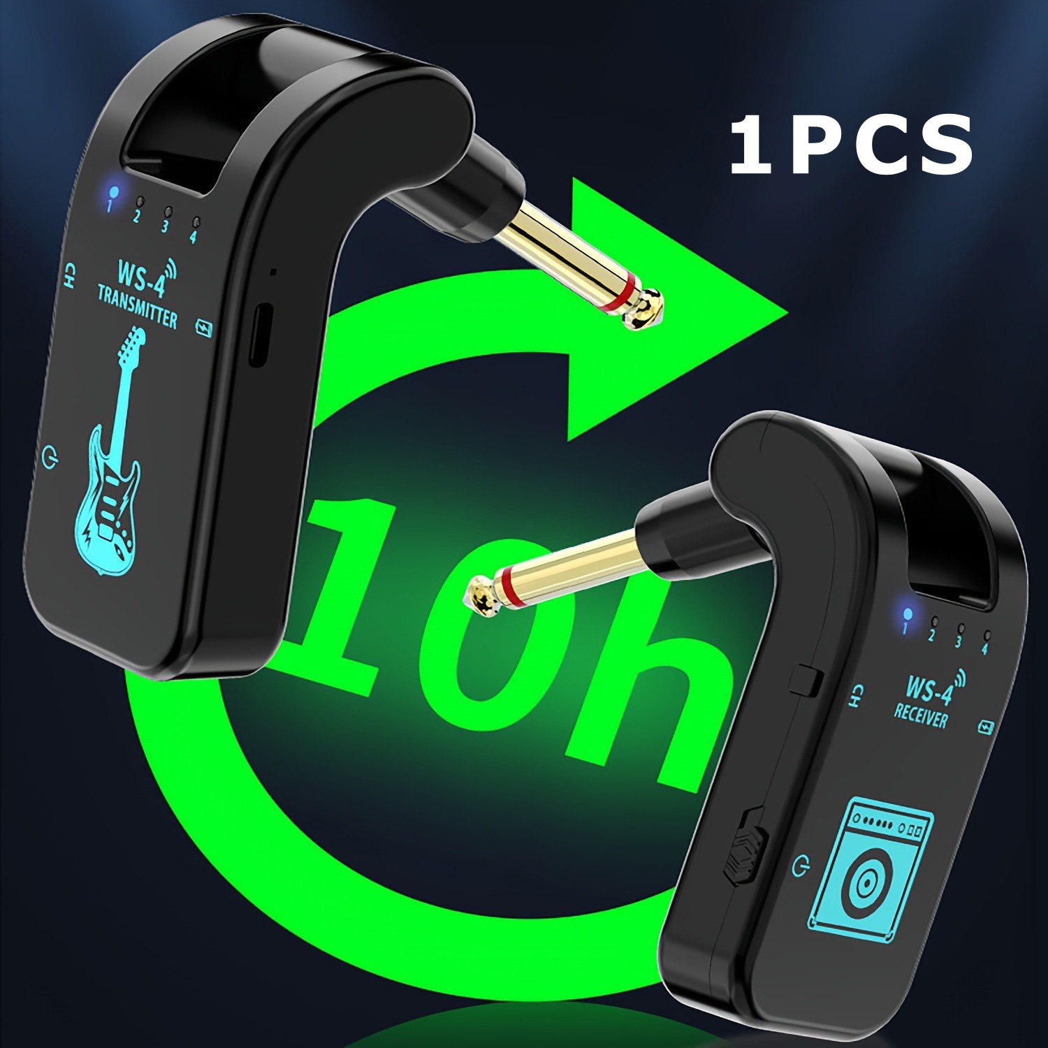 Multi-Functional Adaptable Compact Wireless Guitar Transmitter & Receiver System