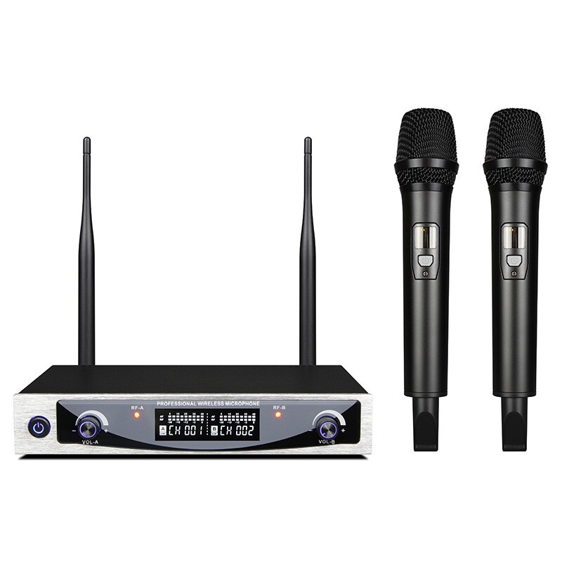 MU-898 UHF 500-599MHz Professional Wireless Microphone System + 2 wireless Mic