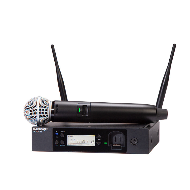 Shure GLXD24R+/SM58 Dual Band Vocal Microphone System SM58, GLXD4R+ Receiver