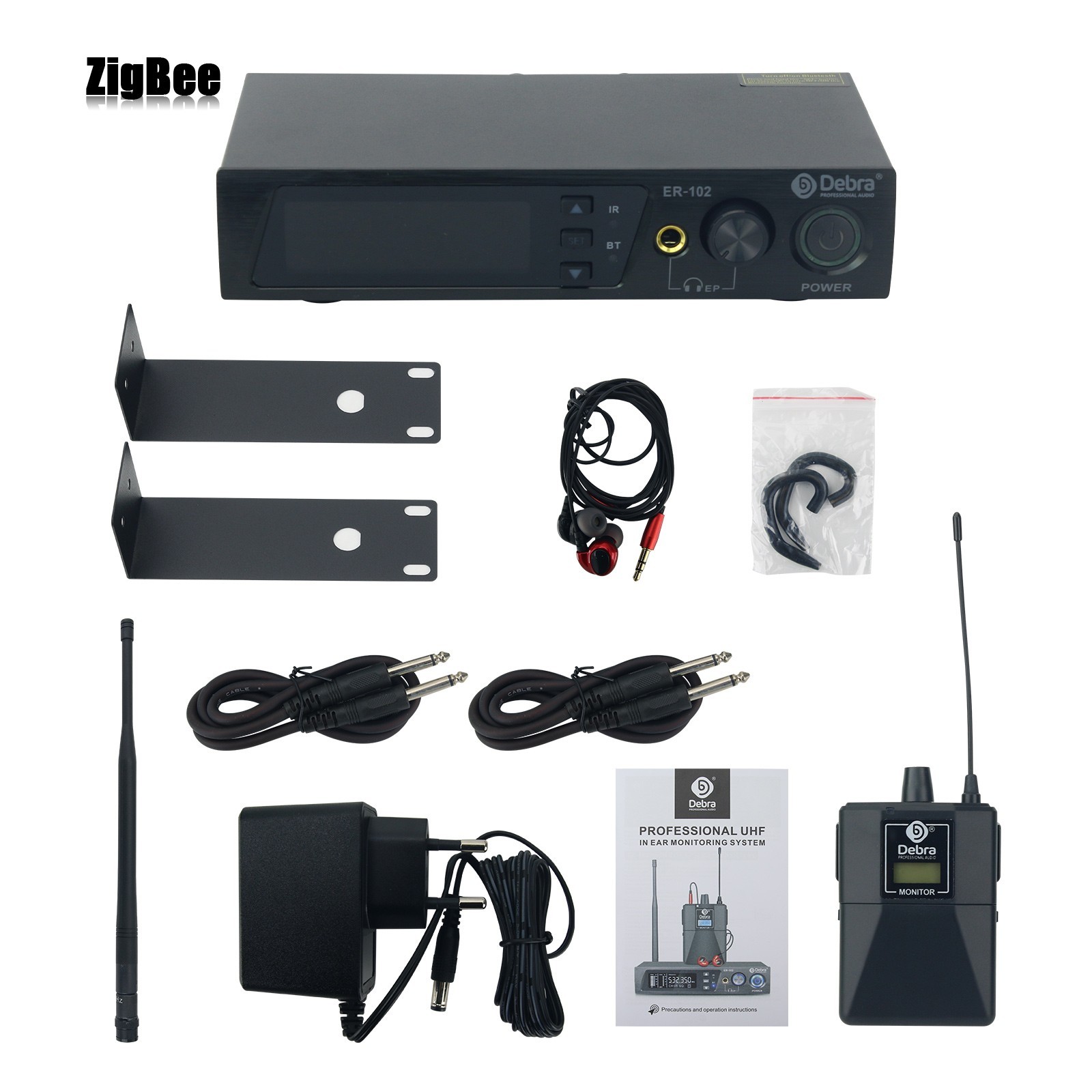 ER-102 Professional Wireless IEM System Bluetooth5.0 UHF 510MHz-580MHz