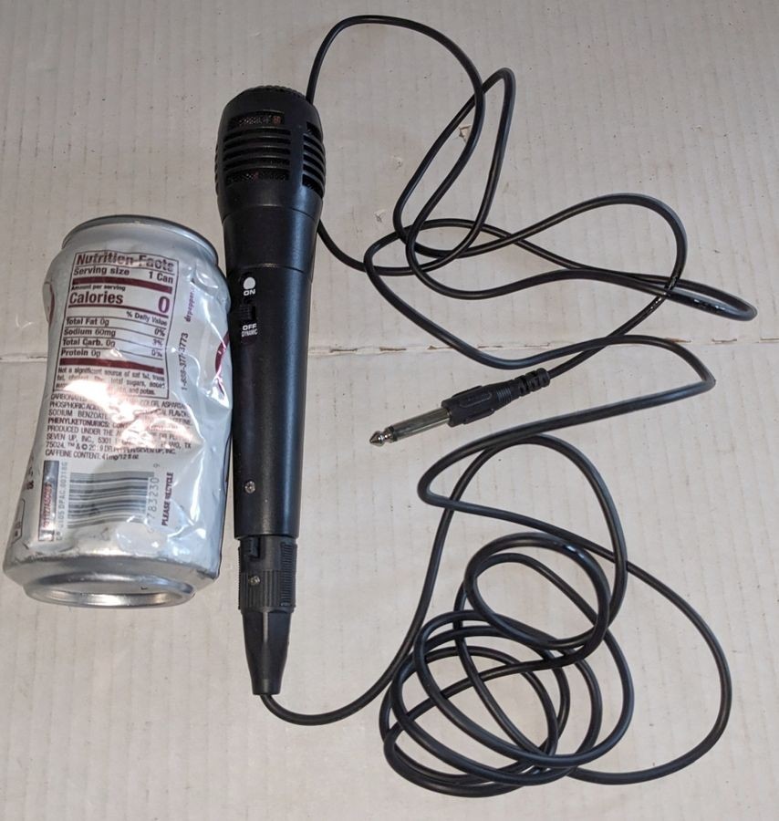 Microphone with Cord & 1/4″ Jack, 9″Long, Approx. 6 ft Cord