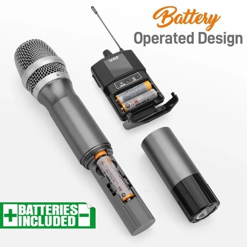Pyle Wireless Mic System – Handheld & Headset Mics, Medium Diaphragm Lavalie