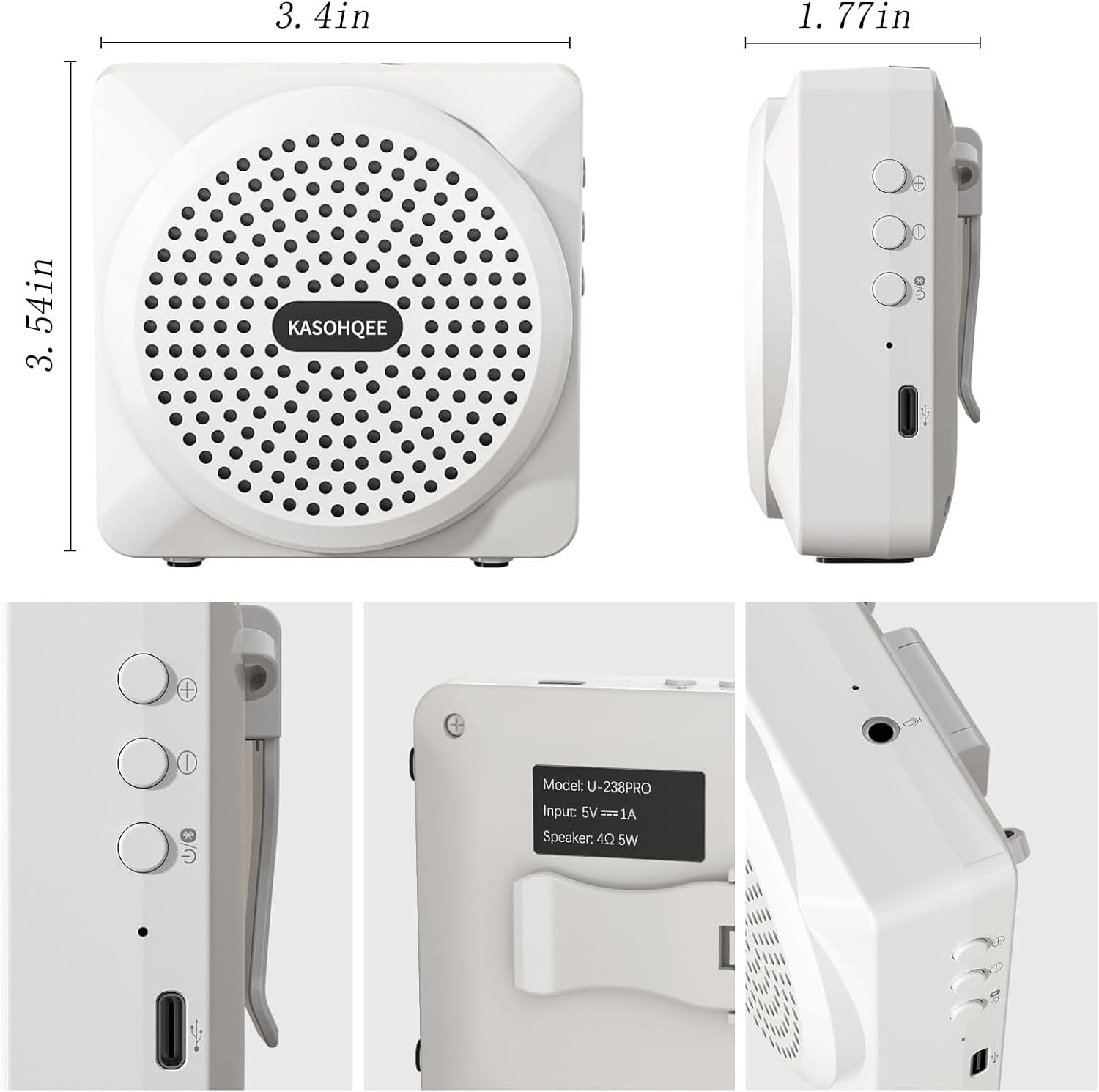 2-in-1 Voice Amplifier with Wireless Lavalier Microphone,Wired Microphone Headse