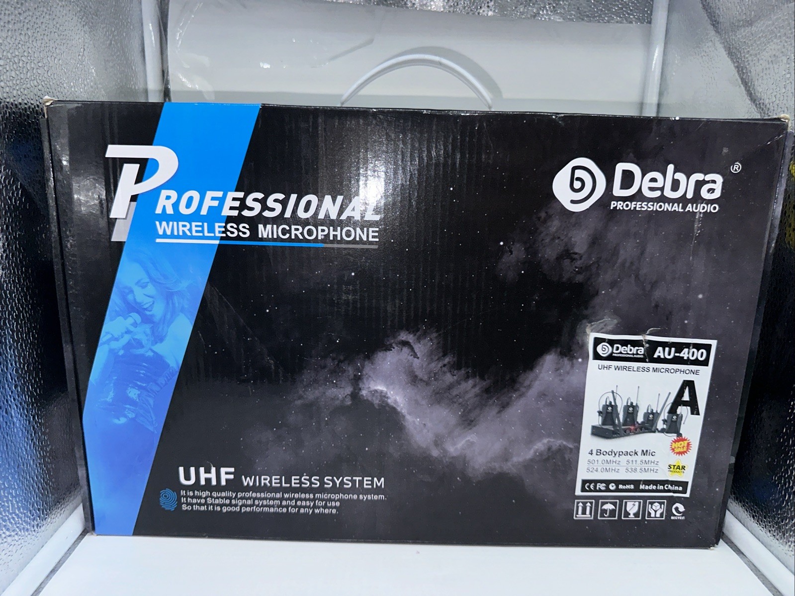 Debra Professional Audio AU-400 4 Handheld Microphone Set New In Box