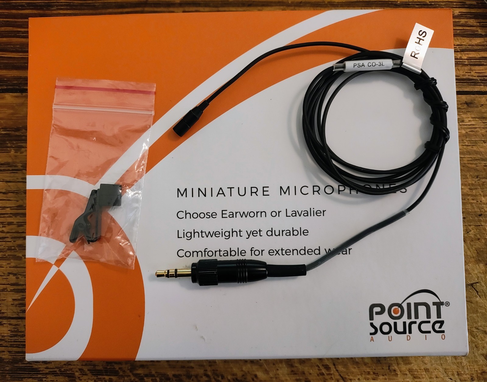 Point Source Audio CO-3L Lavalier Microphone for Sennheiser 3.5mm Mint Used Once