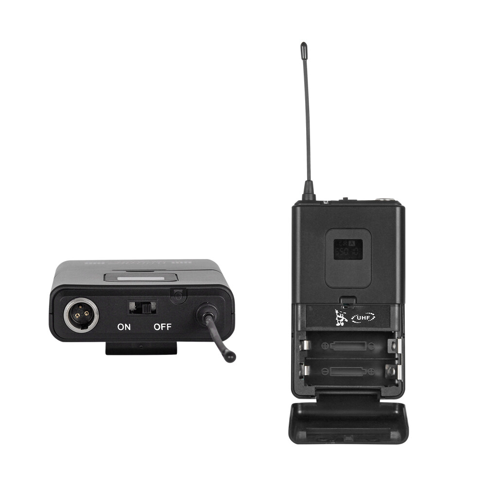 Wireless Microphone System UHF Pro Audio 8 Channel 8 Lavalier Bodypacks Headset