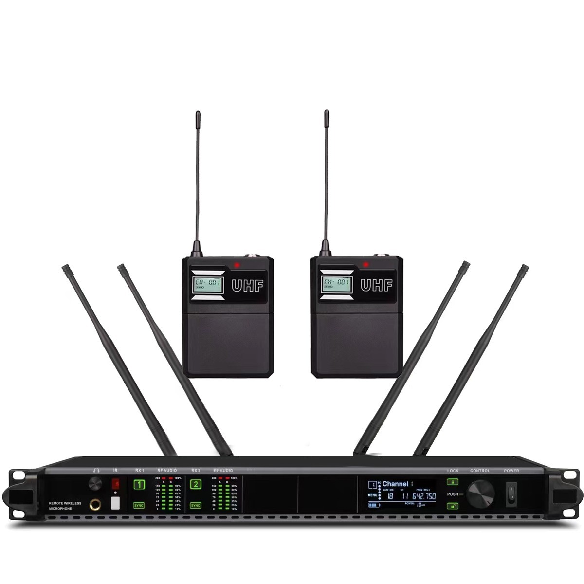 AD4D ME3 HeadWorn Wireless Microphone System with 2 Cardioid HeadMic 2 Channel