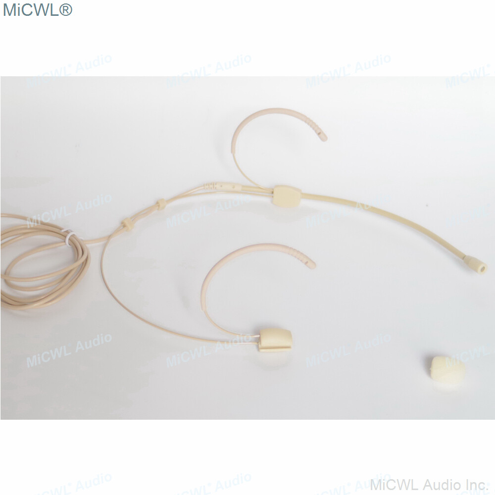 MiCWL Double ear Wearing Headset Microphone for Shure Sennheiser AKG MiPro ACT