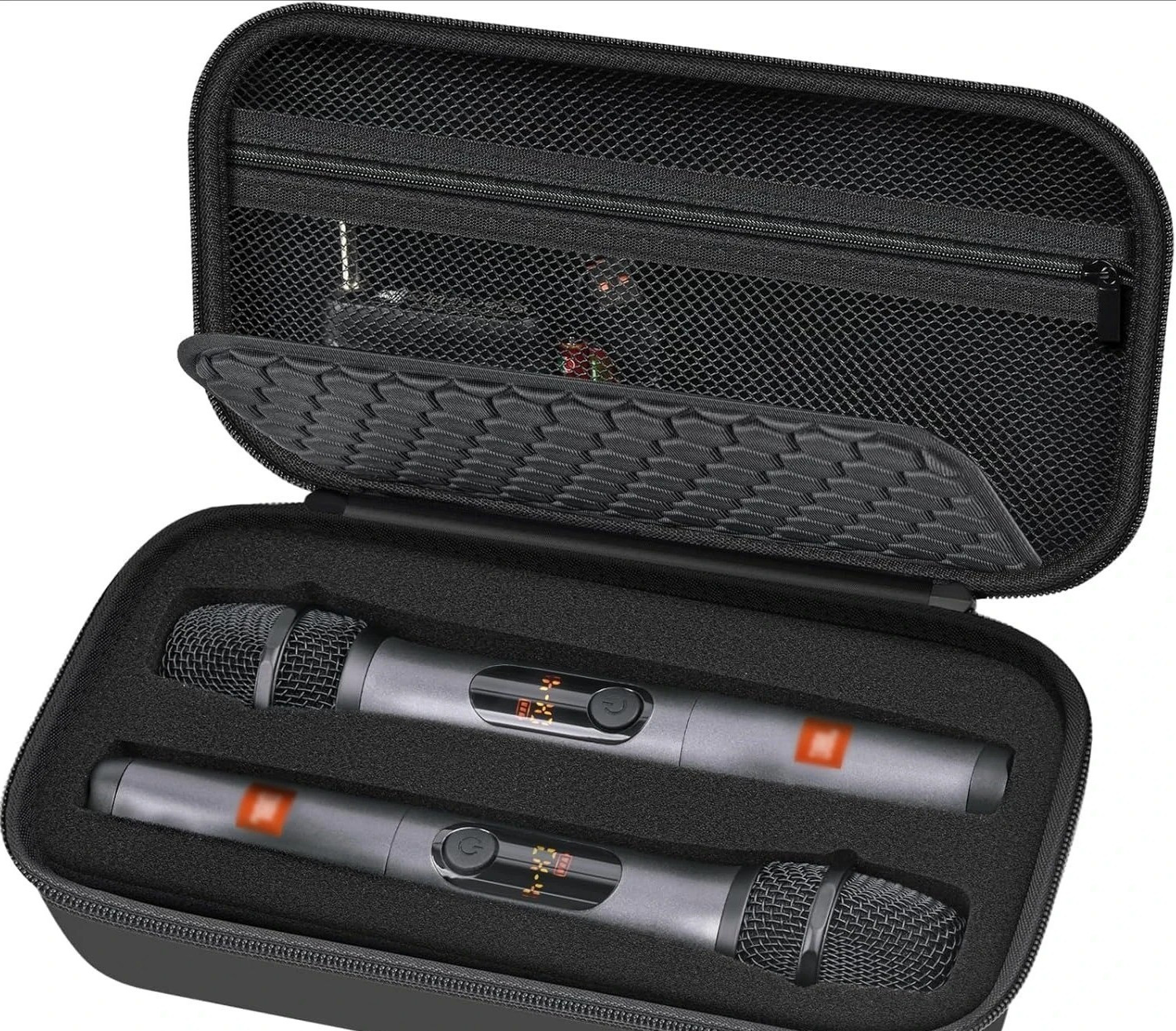 NEW Wireless Microphone Case for JBL Dual Mic System Travel Bag Black Case Only