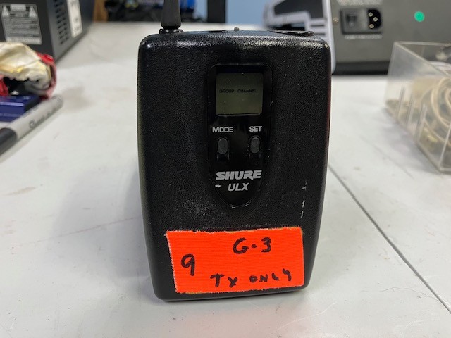 Shure ULX1-G3 Body pak transmitter with Shure WL-50 beige lapel mic ONLY