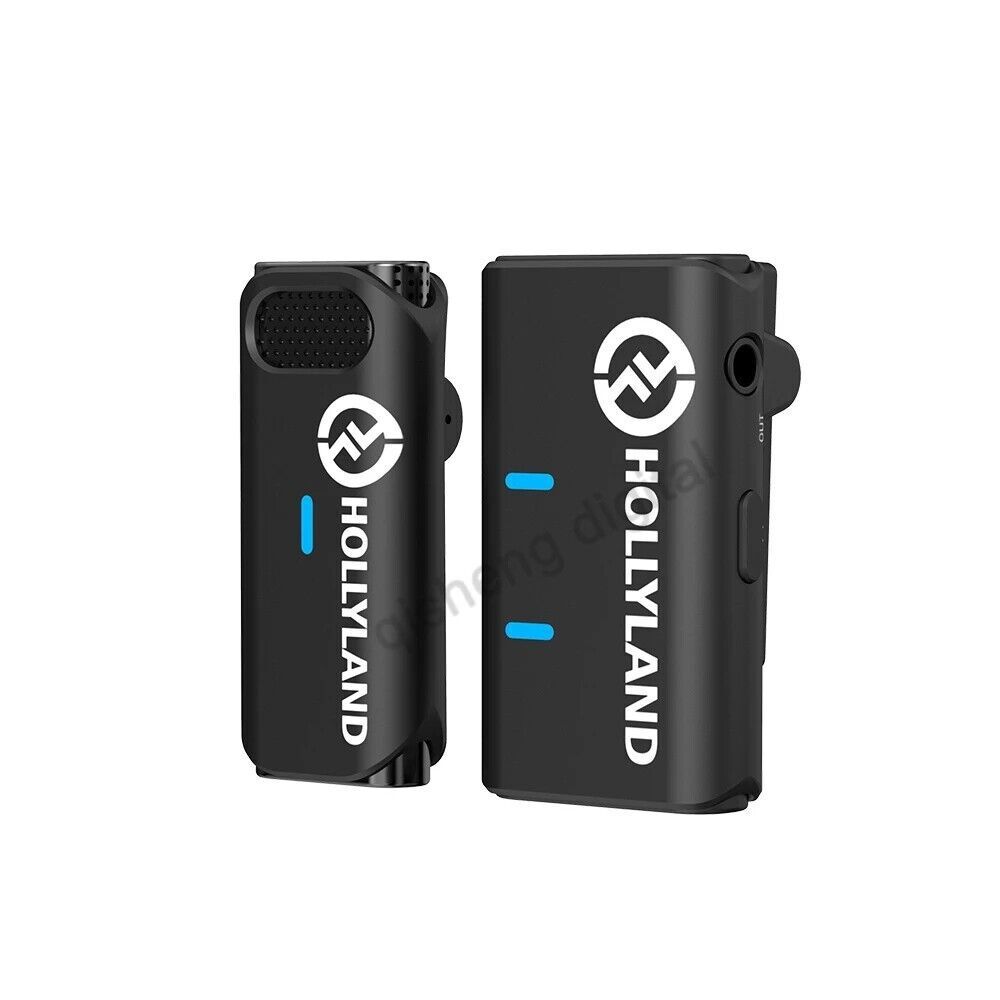 HOLLYLAND LARK M1 Duo 2.4g 600ft Wireless Lavalier Microphone Charging Case